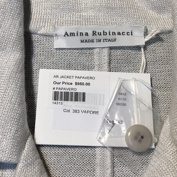 (SOLD) Knitted linen-blend jacket, oatmeal, IT42, NWT - Picture 2 of 6